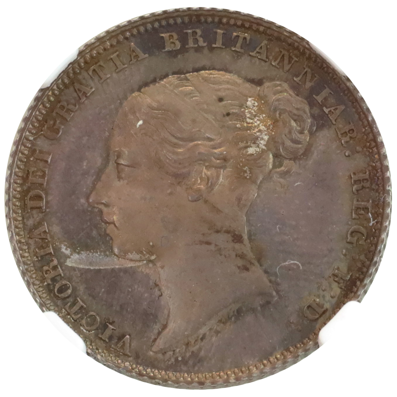 イギリス1853年銘 プルーフ6ペンス銀貨Sixpence ヴィクトリア Victoria ヤングヘッド トーン ESC R2指定レア NGC  PF64【アンティークコイン・金貨・銀貨の販売・買取 ルナコイン】